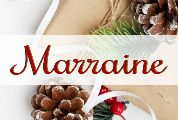 Cadeau de Noël pour Marraine